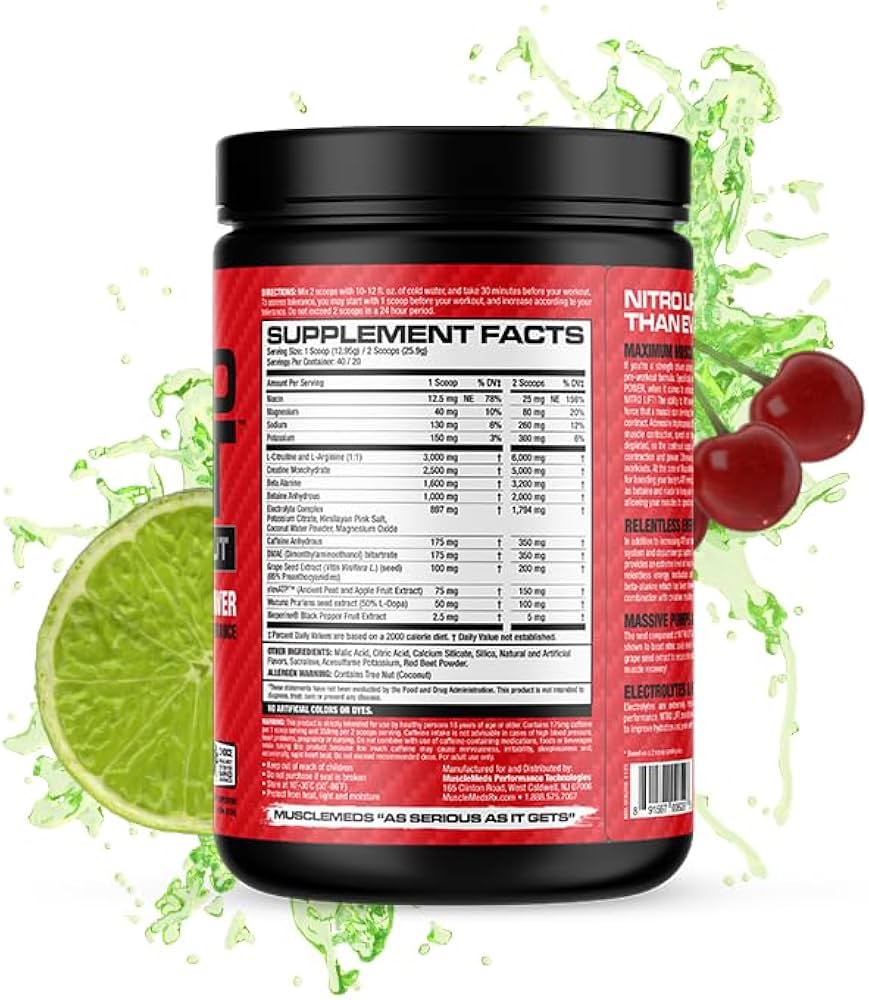 MuscleMeds Nitro Lift | Ultimate Strength & Performance Pre-Workout