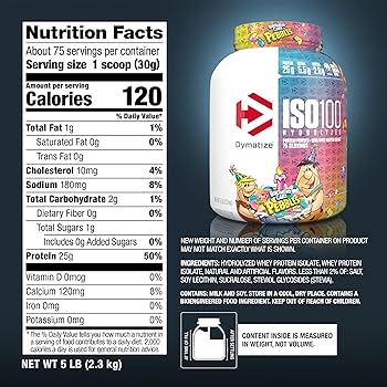 Dymatize Iso 100 Hydrolyzed Whey Protein Powder- 5lbs
