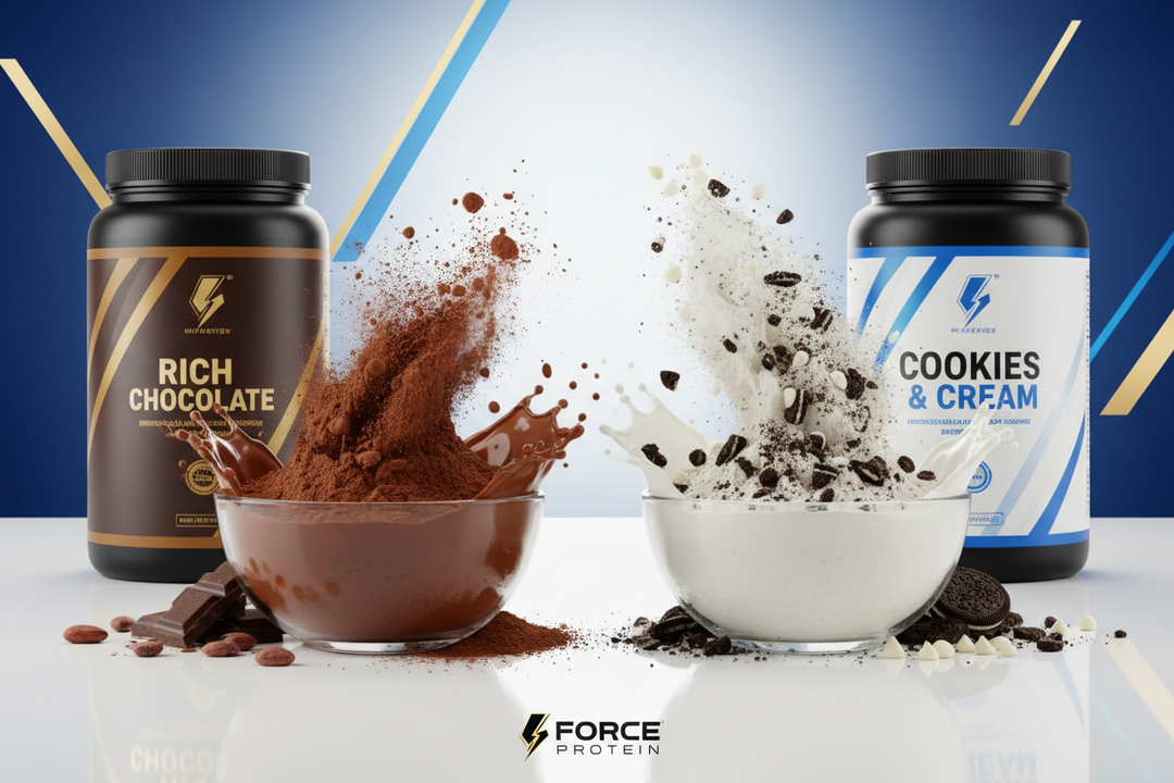 collective image of choclate and cookies cream flavours
