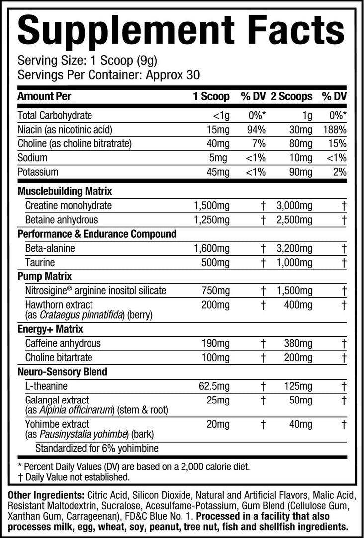 MuscleTech Vapor X5 Pre-Workout (30 Servings)